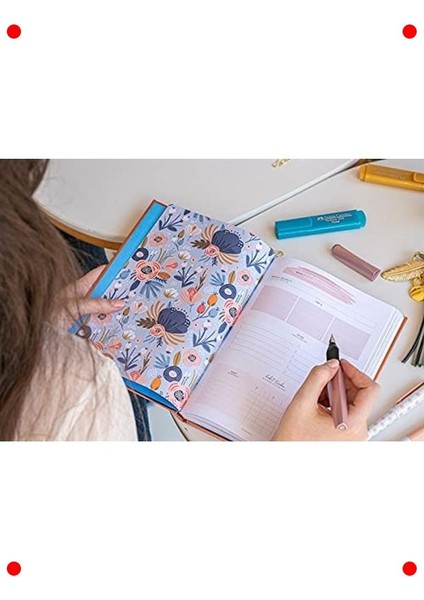 17X24 Metalik Süresiz Ajanda Planlayıcı Defter Mavi modelleri