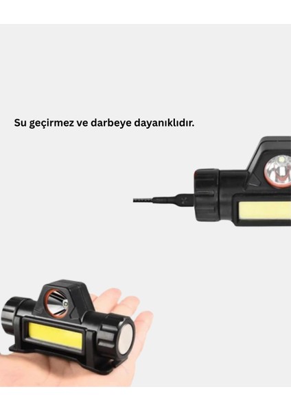 Nrzsnt Kamp ve Doğa Için Şarjlı LED Baş Feneri – Mıknatıslı, Su Geçirmez modelleri