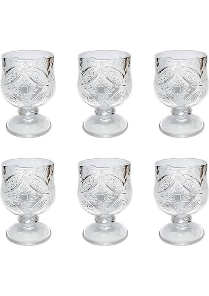 High-Tech 6&apos;lı Kahve Yanı Su Bardağı, Ayaklı Seti, Çeyizlik, Misafir, Özel Gün, Mini Takım Likör Bardağı