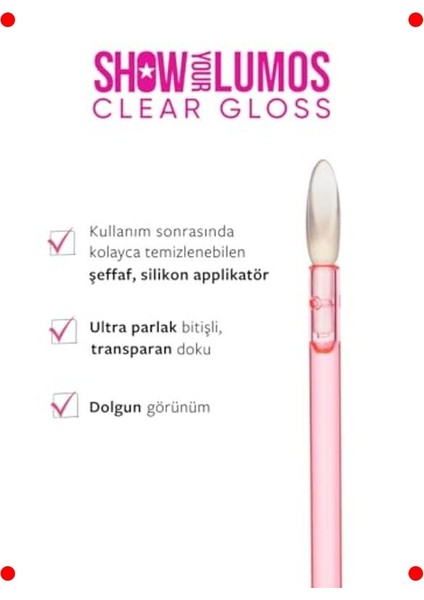 Transparan Işıltılı Dudak Parlatıcısı modelleri