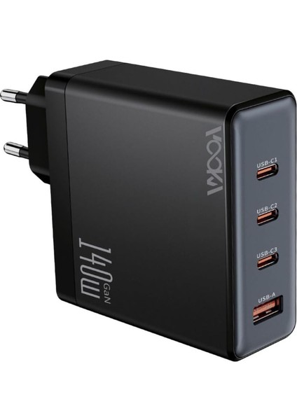 140W Şarj Telefon Laptop Destekli 3 Type-C + 1 USB 140W Gan Turbo Hızlı Şarj