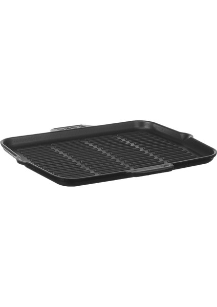 Metal Silikon Sapli Dokum Tava, 21X30 Cm, Kirmizi