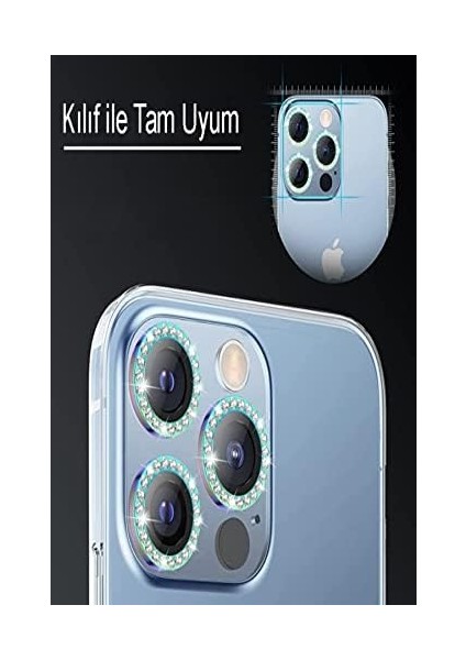 Iletişim 13 Taşlı Tasarım Temperli Cam Kamera Lens - Gümüş modelleri