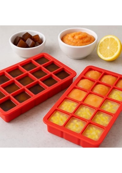 Store 15&apos;li Silikon Buz Kalıbı 2&apos;li Set – Kırmızı, Esnek ve Çıkan Buzluk Kalıbı, Gıda Dostu, Bulaşık Makinesinde Yıkanabilir fiyatları