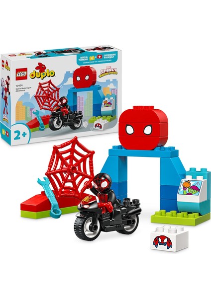 Spin’in Motosiklet 10424, 2 Yaş ve Üzeri Çocuklar Için Örümcek Adam Figürü Içeren Eğitici Oyuncak Yapım Seti (24 Parça)