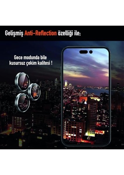 16-16 Uyumlu Kamera Lens, Kurulum, Alaşımlı Çerçeve, Darbelere ve Çizilmelere Karşı Yüksek Dayanıklı Temperli Cam (Mavi) modelleri