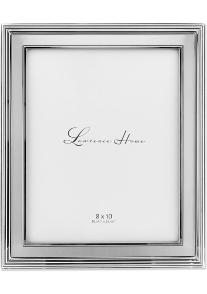 Frames 8 x 25 cm Gümüş Kaplama Metal Resim Çerçevesi, Fırçalanmış Gümüş Iç Panel