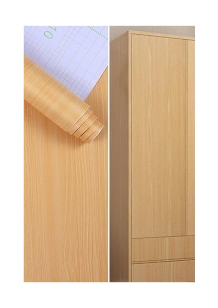 Şık Ahşap Görünümlü Yapışkanlı Folyo Tezgah Dolap Mobilya Kaplama Folyosu 5 Metre x 60 cm 1450 fiyatları