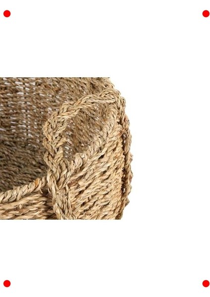 Doğal Dokulu Kulplu Dekoratif Sepet - 16 cm fiyatları