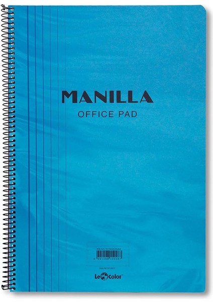 41100/2 Manila Yumuşak Kapak, 1.hamur Kağıt Spiralli, Mavi