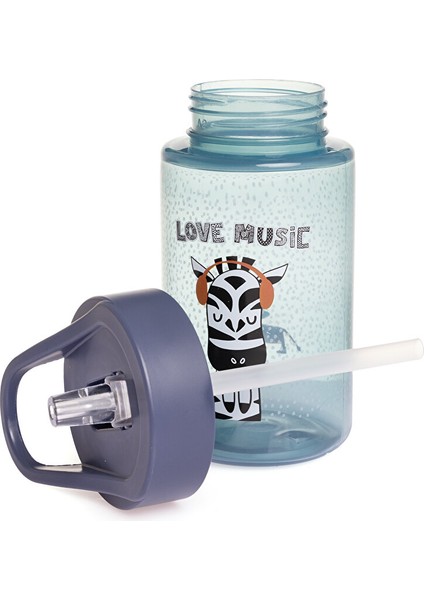 Zebra Desenli Pipetli Matara Suluk Pp 430 cc 1 Adet