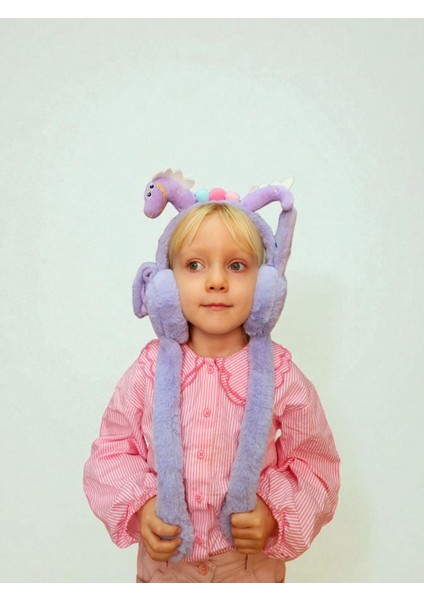 Sesli Oynar Kulaklı Sevimli Dinazor Peluş Kulaklık