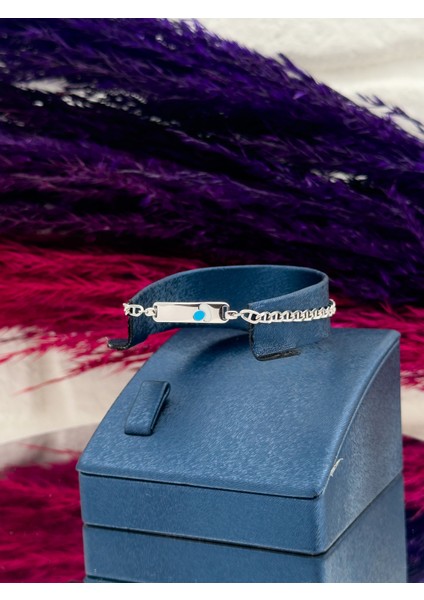 925 Ayar Gümüş Erkek Çocuk Isim Yazılabilir Künye – Kişiye Özel Gümüş Bebek Bileklik