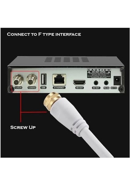 F Konnektörlü Hazır Uydu Anten Kablosu 2 Metre fiyatları