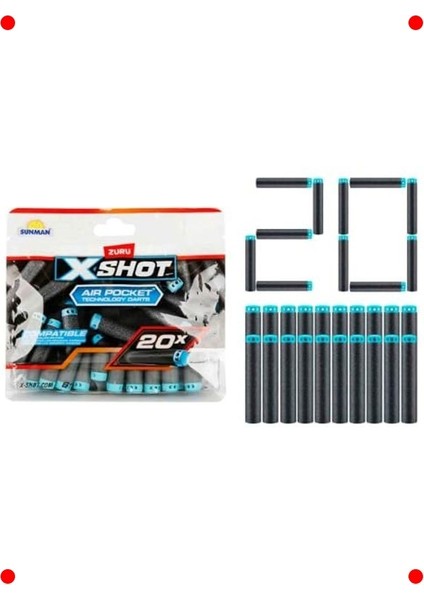 20'li Yedek Sünger Dart Paketi