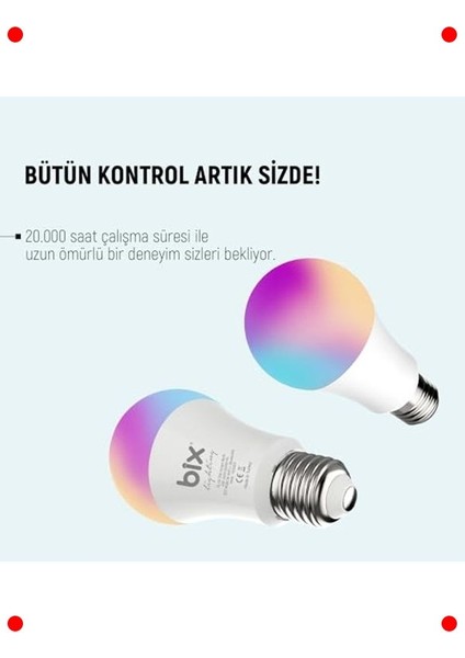 Akıllı Rgb Wifi & Bluetooth Kontrollü Ampul modelleri