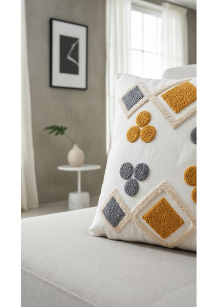 Punç Işlemeli Yonca Desen 2 Li Kırlent 44*44CM fiyatları