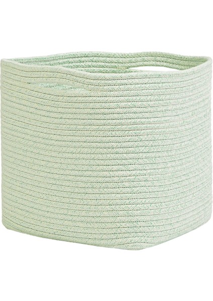 Textile Mint Kırçıllı Pamuklu Sepet 30 x 30 x 30 cm