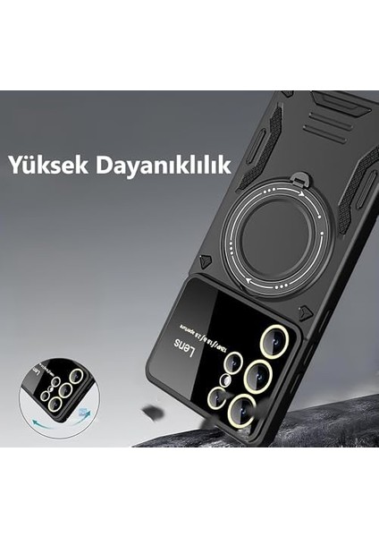 Newpole Galaxy S24 Ultra Için Magsafe Uyumlu Kılıf - Standlı, Kamera Lens Koruyuculu, Sert Silikon, Darbeye Karşı Dayanıklı Kılıf modelleri