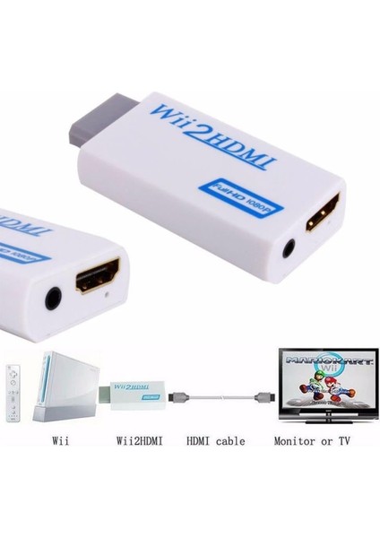 Wii Uyumlu HDMI Hd Tv Adaptörü, USB Type C Bağlantı, 5X5X5 cm Dönüştürücü Kablo modelleri