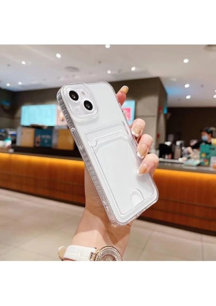 Go Aksesuar 13 ve 14 ile Uyumlu Şeffaf Kartlıklı Kamera Korumali Aa Kalite