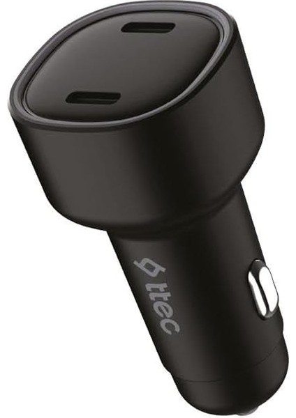 Smartcharger Duo Pd 60W Araç Hızlı Şarj Aleti Usb-C+Usb-C Siyah