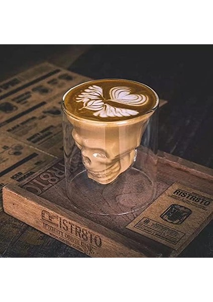 Kafa Shot Bardağı Dayanıklı Borosilikat Cam Kahve Sunum Bardağı