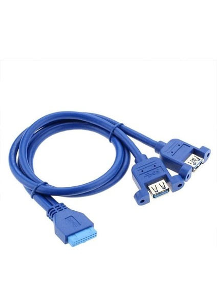 Ars 19 Pin USB 3.0 Dişi To 2x USB 3.0 Dişi Panel Tipi Kablo