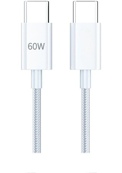 Pdateknoloji 60W Hızlı Şarj ve Data Kablosu AZ-06A (Beyaz)