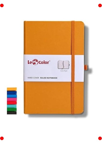 Klasik Tarihsiz Çizgili Defter, 13X21 Cm, Turuncu