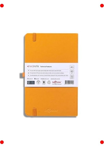 Klasik Tarihsiz Çizgili Defter, 13X21 Cm, Turuncu modelleri