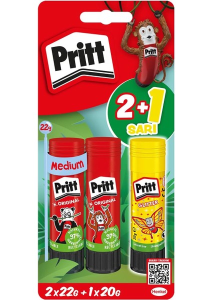 Stick Yapıştırıcı 2X22G + 20G (Neon Sarı)