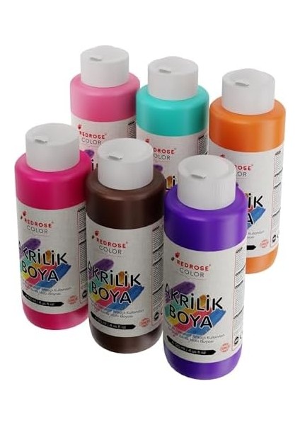 Rose Tamamlayıcı Renkler Akrilik 6&apos;lı Set 6X120 ml fiyatları