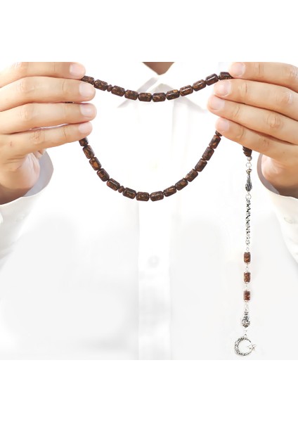 Kararmaz Metal Püsküllü Kapsül Kesim Kahverengi Kokulu Tarçın Ağacı Tesbih fırsatları