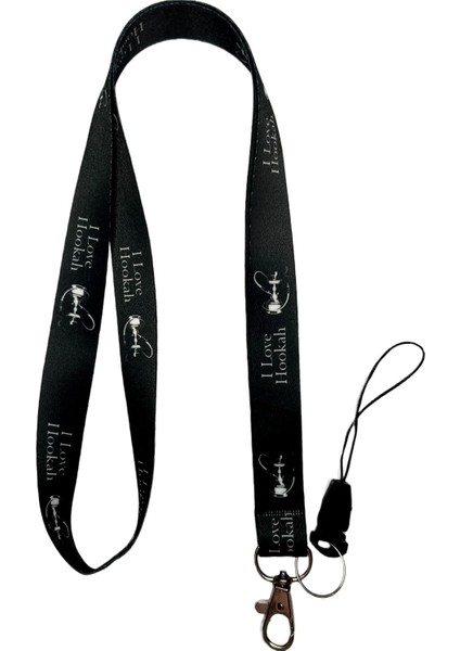 I Hookah Nargile Boyun Ipi ve Telefon Askısı Lanyard