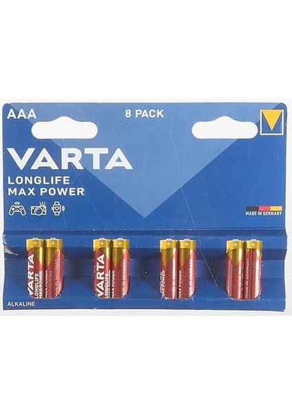 Max Power Aaa LR03 Pil (8&apos;li Paket) Yüksek Alkalin Piller - Almanya&apos;da Üretilmiştir - fiyatları