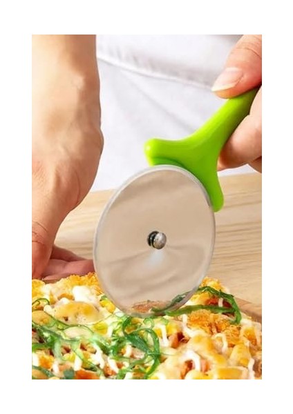 Saplı Çelik Pizza Hamur Mantı Börek Kesme Ruleti Pratik Pizza Kesici Dilimleyici Rulet fiyatları