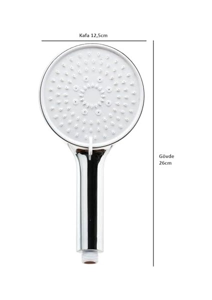 Duş Seti Başlığı - 5 Farklı Püskürtmeli Duş Başlığı - Dayanıklı Paslanmaz Abs El Duşu/ fiyatları