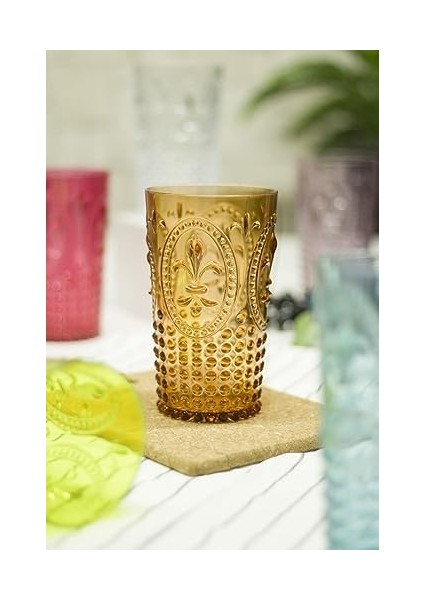 Akrilik Renkli 6&apos;lı Uzun & Su Meşrubat Bardağı 750 ml (Büyük Boy & Cam Değildir) fiyatları