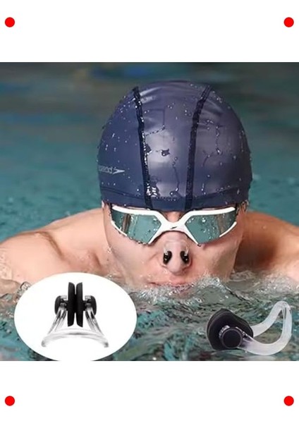 Yüzücü Kulak & Burun Tıkacı Seti - 2 Takım, Saklama Kutulu fırsatları