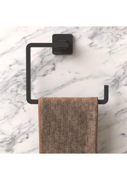 11.MG.335.01 Ömür Boyu Paslanmaz Havluluk Mat, Siyah, Small