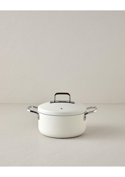 Luna Derin Tencere 20 cm Krem