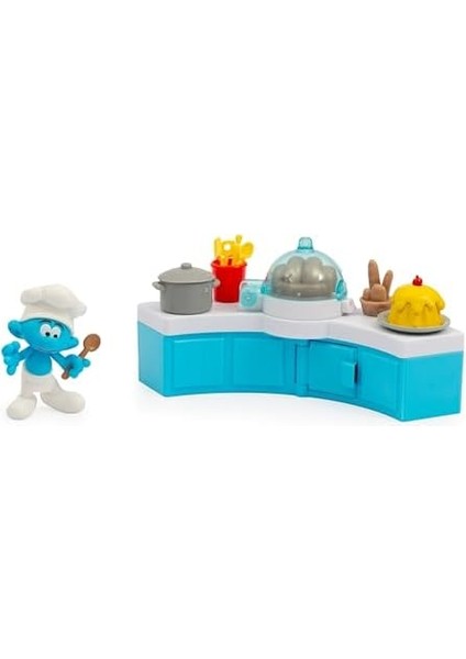 - Şirinler Şef 5,5 cm ve 3 Yaş Üstü Çocuklar Için Aksesuarlarla Mutfağının Mini Oyun Seti modelleri