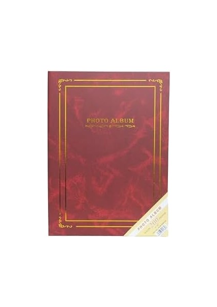15X21CM 200 Fotoğraf Kapasiteli Ciltbezli Lüks Fotoğraf Albümü Bordo fiyatları