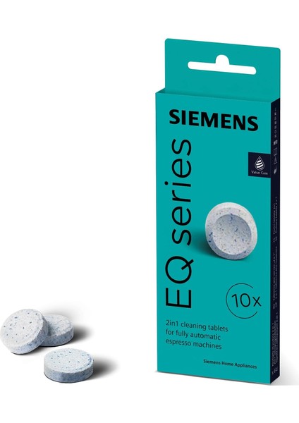 TZ80001A Temizleme Tabletleri, 10 Adet, Kahve Yağı Kalıntılarını Ideal Şekilde Giderir, Orijinal Aksesuar, Eq Serisi Tam Otomatik Kahve Makineleri ve Tam Otomatik Makineler Için