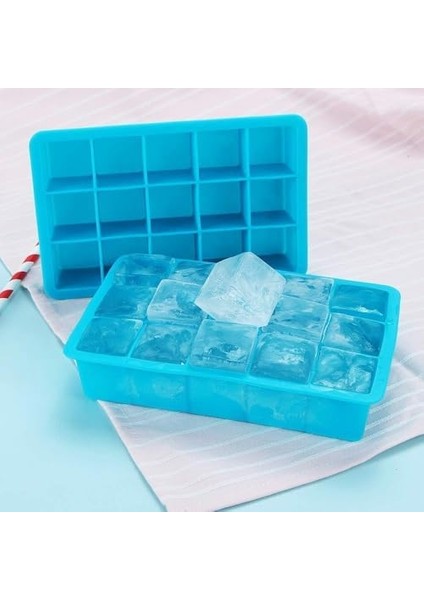 2 Adet Kare Buz Kalıbı, 15 Bölmeli Çok Amaçlı Buz Küpü Kalıbı, Serbest Bırakma Özelliği, Kahve ve Ev Yapımı Içecekler Için Ideal Dondurucu Kalıpları (2 Adet) modelleri