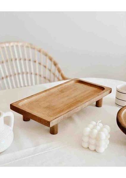 Ahşap Dikdörtgen Servis Sunum Tabağı