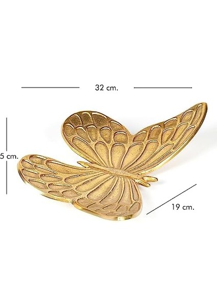 Dekoratif Metal Kelebek Tabak 32X5X19 Cm. fiyatları