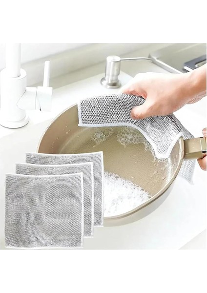 Bulaşık Bezi (5 Adet Çoklu Paket) Çizdirmez Bulaşık Teli,çok Amaçlı Ovalama Bezi (5 Adet Çoklu Paket)