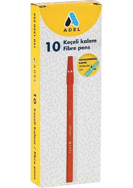 Keçeli, Kırmızı, 10&apos;lu, Yl